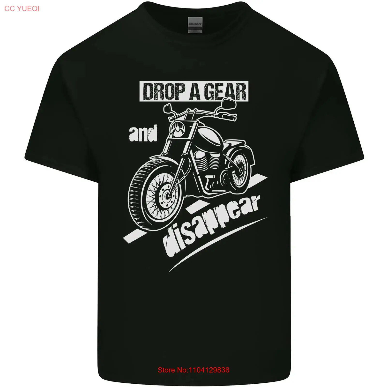 Motorcycle Gear Wash - Мужская легкая хлопковая футболка Biker Drop